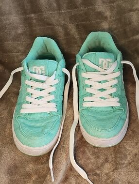 RARE Y2k DC shoes spartan sport low TX skate shoes pastel Tiffany mint green